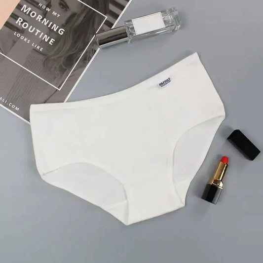 Soft Breathable Women's Triangle Briefs 7 Pack - Comfort Fit Solid Color Underwear for Daily Wear Ladies