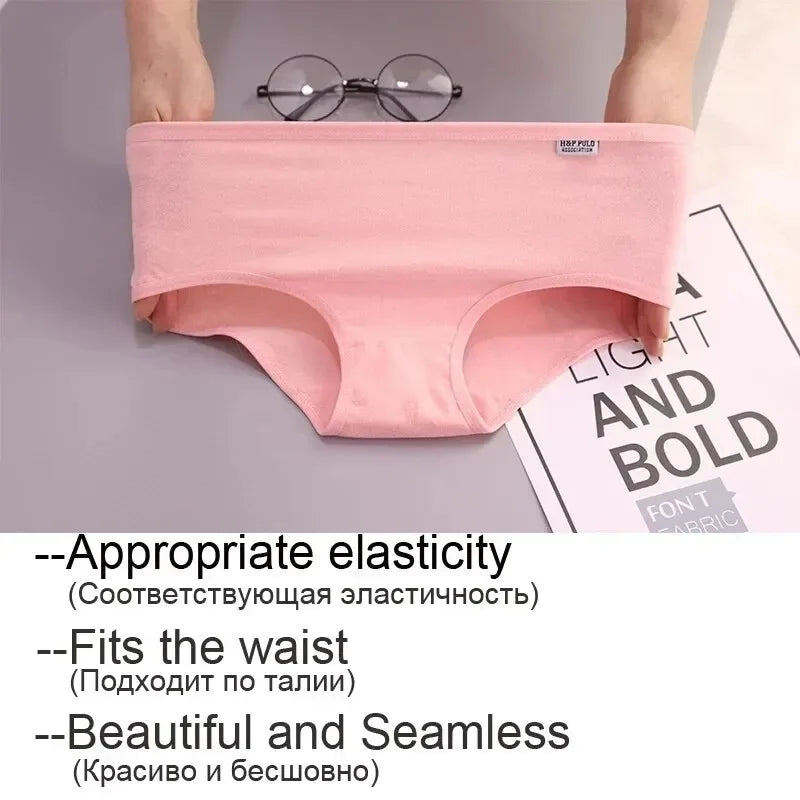 Soft Breathable Women's Triangle Briefs 7 Pack - Comfort Fit Solid Color Underwear for Daily Wear Ladies